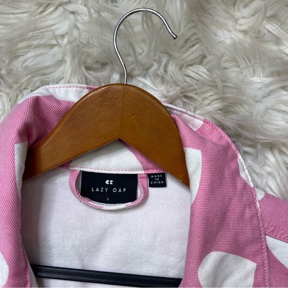 Lazy Oaf All My Hearts Cropped Jean Jacket - Picture 6 of 11